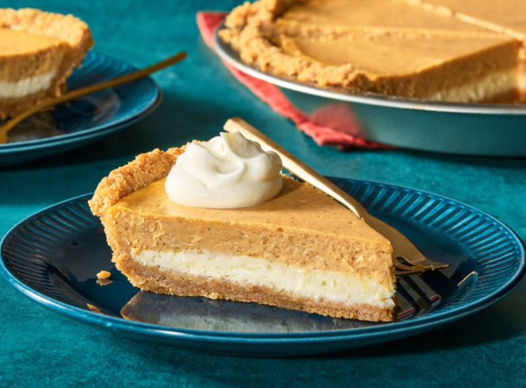 Double Layer Pumpkin Cheesecake Pie